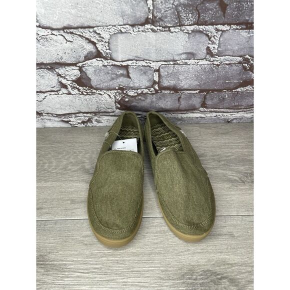 Sanuk Lil Pair O Dice Youth Green Canvas Sidewalk Surfer Shoes Kids Sz 3US/33EU - Picture 16 of 16